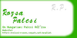 rozsa palcsi business card